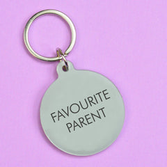 Flamingo Candles - Favourite Parent Keyring
