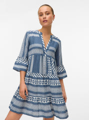 Vero Moda Dicthe Tunic Dress - China Blue/Ibiza Snow