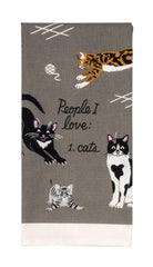 Incognito People I Love: Cats Dish Towel