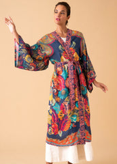 Powder Design - Vintage Floral Kimono Gown Ink
