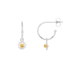 Estella Bartlett Wildflower Hoop Drop Earrings