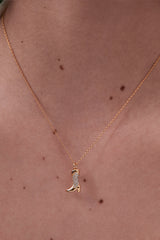 Estella Bartlett Pave Cowboy Boot Necklace