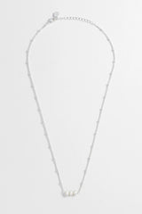 Estella Bartlett Beaded Chain And Pearl Necklace - Silver Plated