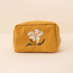 Cai & Jo - Corduroy Makeup Bag in Marigold