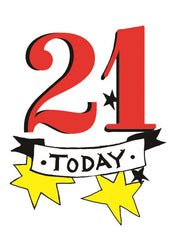 Sooshichacha Age 21 Tattoo Birthday Card