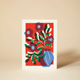 Pressed And Folded Flora 4 Greeting Card