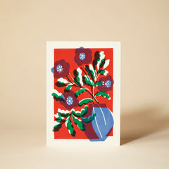 Pressed And Folded Flora 4 Greeting Card