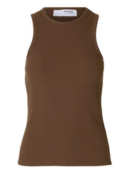 Selected Femme Anna Tank Top - Chestnut