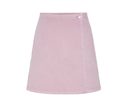 Pieces Mille Short Wrap Skirt - Dawn Pink