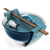 Rex London - Ceramic noodle bowl set - Blue whale