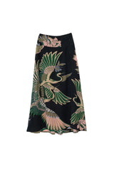 One Hundred Stars - Crane Emerald A-line Maxi Skirt