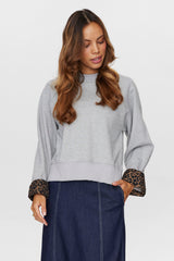 Numph Zari Sweatshirt - Medium Grey Mel