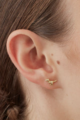 Estella Bartlett Dinosaur Stud Gold Earrings