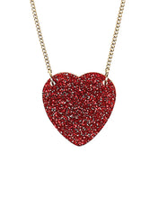 Tatty Devine - Glitter Heart Necklace