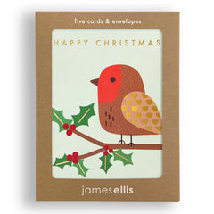 James Ellis Robin Christmas Minnows Card Pack