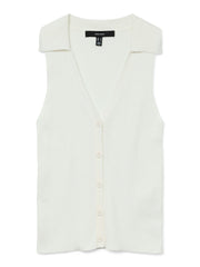 Vero Moda Willow V-Neck Polo - Snow White