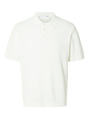 Selected Homme Relax Shaun Short Sleeve Polo - Egret