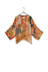 One Hundred Stars Fans Scarlet Kimono
