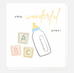 Caroline Gardner - Bottle New Baby Card
