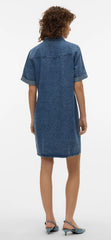 Vero Moda Jennie Short Denim Dress - Medium Blue