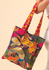 Powder Design - Velvet Tote Bag Winter Wonderland Damson Mix