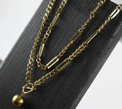 Dansk Copenhagen - Multi Link Gold Necklace