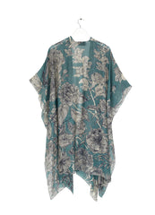 One Hundred Stars Kew Etched Teal Throwover