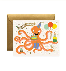 Rifle Octopus Birthday Card