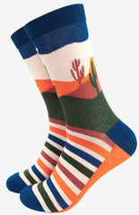 Sock Talk- Men's Wild West Desert Cactus Bamboo Socks