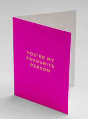 Lagom Design - You’re My Favourite Person Pink Mini Card