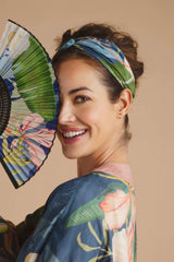 Powder Design Delicate Tropics Indigo Fan