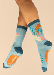 Powder Design - Plants Ankle Socks - Foraging Ice