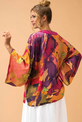Powder Design - Oversized Blooms Kimono Jacket Mustard