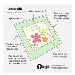 Elephant Baby Shower Card with Paper Confetti - Paper Shakies by James Ellis