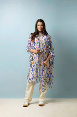 One Hundred Stars Ikat Cobalt Throwover