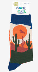 Sock Talk- Men's Wild West Desert Cactus Bamboo Socks