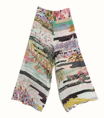 One Hundred Stars Spring White Crepe Palazzo Pants