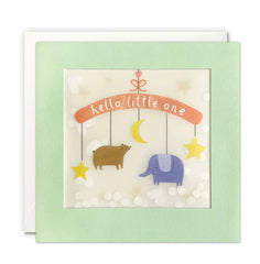 Animal Mobile New Baby Card with Paper Confetti - Paper Shakies by James Ellis