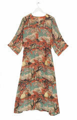 One Hundred Stars Country Toile Berry Abbi Dress