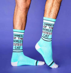 Gumball Poodle Crew Gym Socks - Owner Of The World’s Cutest Cat