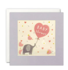 Elephant Baby Shower Card with Paper Confetti - Paper Shakies by James Ellis
