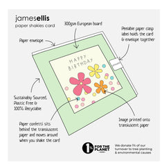 Animal Mobile New Baby Card with Paper Confetti - Paper Shakies by James Ellis