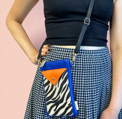 House of Disaster Animal Print Blue Zebra Phone Wallet