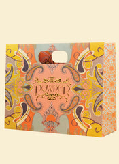 Powder Design - 70s Kaleidoscope Floral Large Quilted Washbag Sage