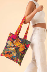 Powder Design - Velvet Tote Bag Winter Wonderland Damson Mix