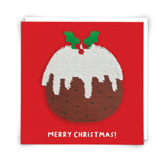 Redback Cards Sequin Pudding Christmas Card