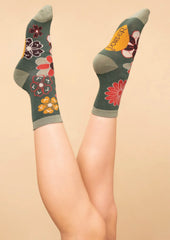 Powder Design - 70s Kaleidoscope Floral Ladies Ankle Socks
