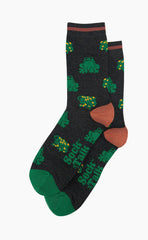 Sock Talk- Men's Bamboo Socks - Black, Frog
