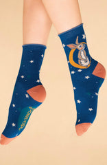 Powder Design - Bedtime Bunny Ankle Socks Navy
