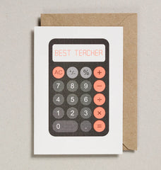 Petra Boase Best Teacher Calculator Card